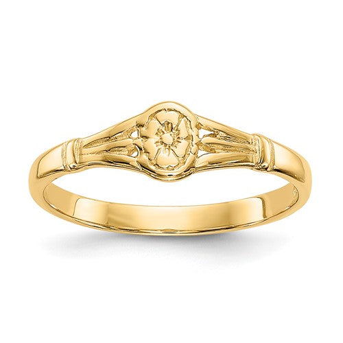 14k-gold-polished-oval-baby-ring-SolomonJeweler-Wichita-KS-CustomJewelry