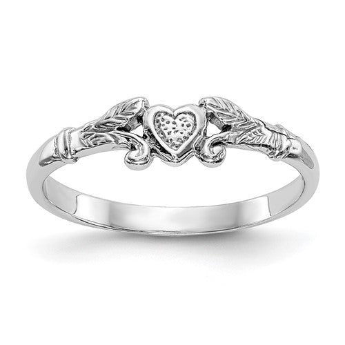 14k-white-gold-textured-mini-heart-baby-ring-SolomonJeweler-Wichita-KS-CustomJewelry