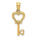 14k-polished-3d-heart-key-pendant-SolomonJeweler-Wichita-KS-CustomJewelry
