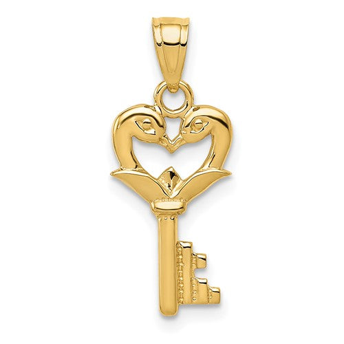 14k-polished-swans-heart-key-charm-SolomonJeweler-Wichita-KS-CustomJewelry