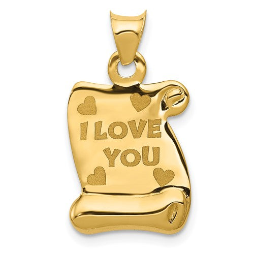 14k-polished-textured-i-love-you-pendant-SolomonJeweler-Wichita-KS-CustomJewelry