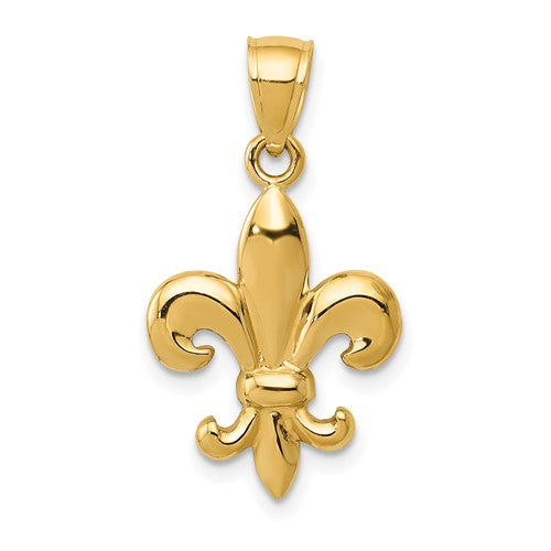 14k-polished-fleur-de-lis-pendant-SolomonJeweler-Wichita-KS-CustomJewelry