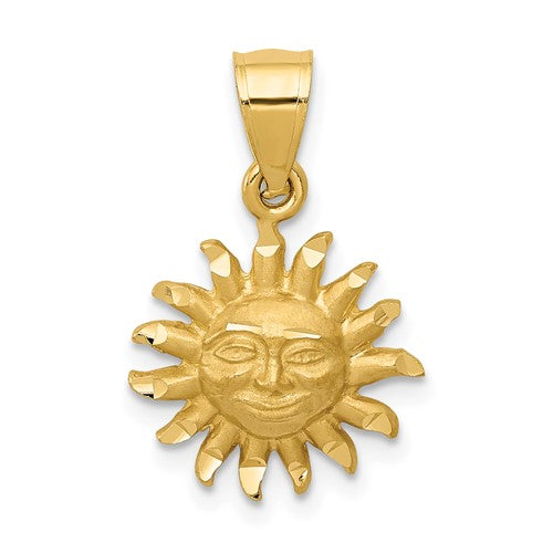 14k-satin-diamond-cut-sun-pendant-SolomonJeweler-Wichita-KS-CustomJewelry