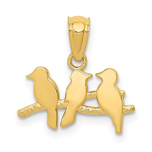 14k-polished-three-birds-on-a-branch-pendant-SolomonJeweler-Wichita-KS-CustomJewelry