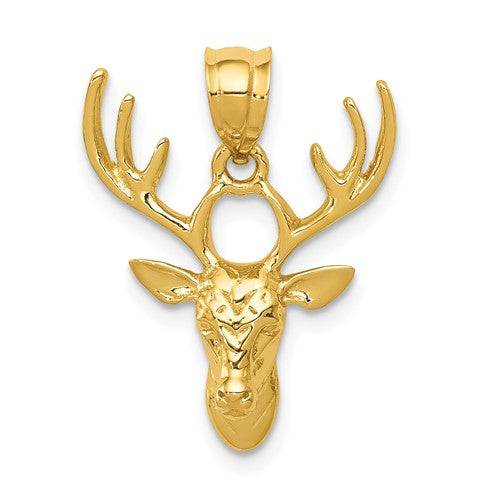 14k-polished-deer-head-pendant-SolomonJeweler-Wichita-KS-CustomJewelry