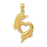 14k-d-c-satin-and-polished-dolphins-heart-pendant-SolomonJeweler-Wichita-KS-CustomJewelry