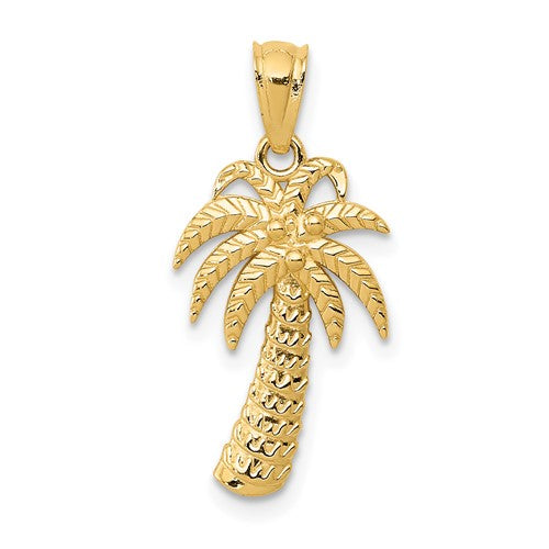 14k-textured-polished-palm-tree-pendant-SolomonJeweler-Wichita-KS-CustomJewelry
