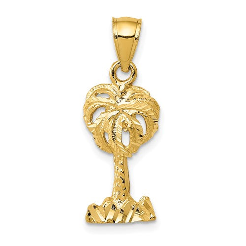 14k-polished-diamond-cut-palm-tree-pendant-SolomonJeweler-Wichita-KS-CustomJewelry