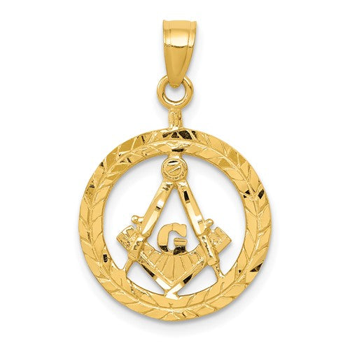 14k-polished-and-diamond-cut-masonic-symbol-pendant-SolomonJeweler-Wichita-KS-CustomJewelry