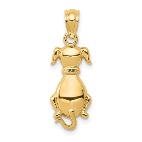 14k-polished-sitting-dog-pendant-SolomonJeweler-Wichita-KS-CustomJewelry