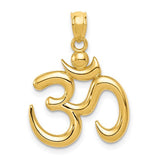 14k-polished-om-symbol-pendant-SolomonJeweler-Wichita-KS-CustomJewelry