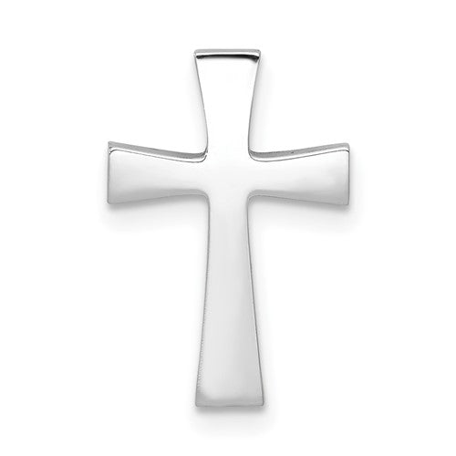 14k-white-gold-polished-cross-chain-slide-SolomonJeweler-Wichita-KS-CustomJewelry