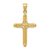 14k-polished-braided-cross-pendant-SolomonJeweler-Wichita-KS-CustomJewelry