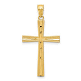 14k-reversible-satin-diamond-cut-cross-pendant-SolomonJeweler-Wichita-KS-CustomJewelry
