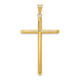 14k-polished-tube-cross-pendant-SolomonJeweler-Wichita-KS-CustomJewelry