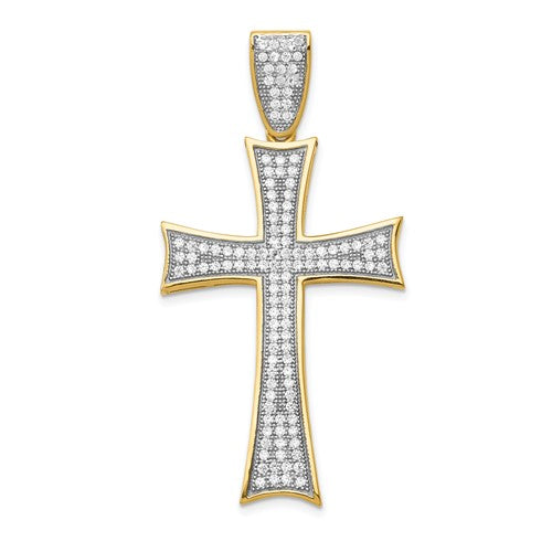 14k-w-rhodium-micro-pave-cz-large-cross-pendant-SolomonJeweler-Wichita-KS-CustomJewelry