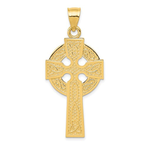 14k-polished-celtic-cross-pendant-SolomonJeweler-Wichita-KS-CustomJewelry