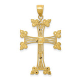 14k-diamond-cut-fancy-cross-pendant-SolomonJeweler-Wichita-KS-CustomJewelry