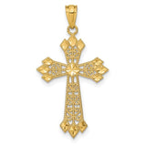 14k-diamond-cut-polished-filigree-cross-pendant-SolomonJeweler-Wichita-KS-CustomJewelry