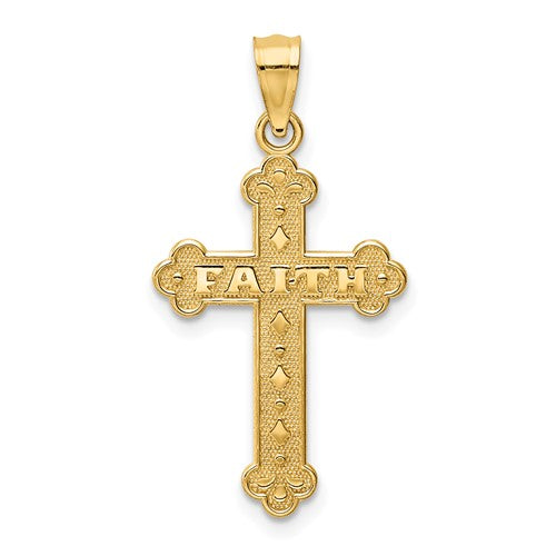14k-satin-and-polished-faith-cross-pendant-SolomonJeweler-Wichita-KS-CustomJewelry