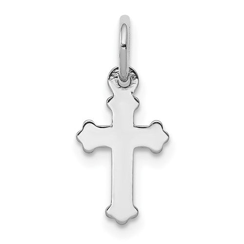 14k-white-gold-mini-polished-cross-charm-SolomonJeweler-Wichita-KS-CustomJewelry