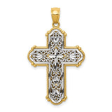 14k-w-rhodium-reversible-diamond-cut-filigree-cross-pendant-SolomonJeweler-Wichita-KS-CustomJewelry