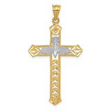 14k-w-rhodium-polished-diamond-cut-dove-cross-pendant-SolomonJeweler-Wichita-KS-CustomJewelry
