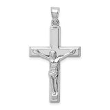 14k-white-gold-polished-crucifix-pendant-SolomonJeweler-Wichita-KS-CustomJewelry