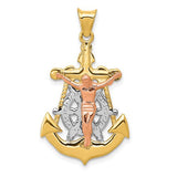 14k-tri-color-mariner-crucifix-pendant-SolomonJeweler-Wichita-KS-CustomJewelry