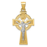 14k-two-tone-polished-celtic-inri-crucifix-pendant-SolomonJeweler-Wichita-KS-CustomJewelry