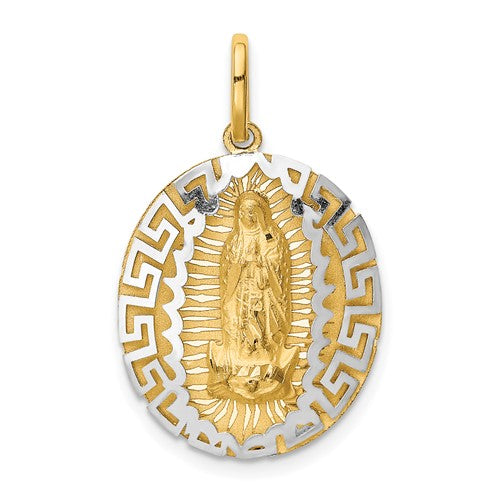 14k-two-tone-our-lady-of-guadalupe-semi-solid-pendant-SolomonJeweler-Wichita-KS-CustomJewelry