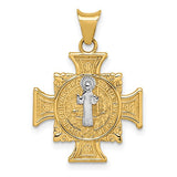 14k-w-rhodium-st-benedict-semi-solid-pendant-SolomonJeweler-Wichita-KS-CustomJewelry