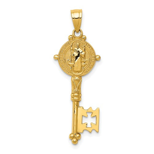 14k-san-benito-2-sided-key-pendant-SolomonJeweler-Wichita-KS-CustomJewelry