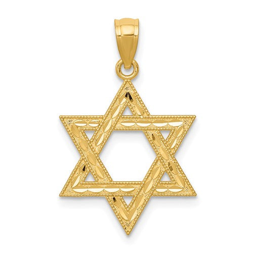 14k-diamond-cut-polished-star-of-david-pendant-SolomonJeweler-Wichita-KS-CustomJewelry