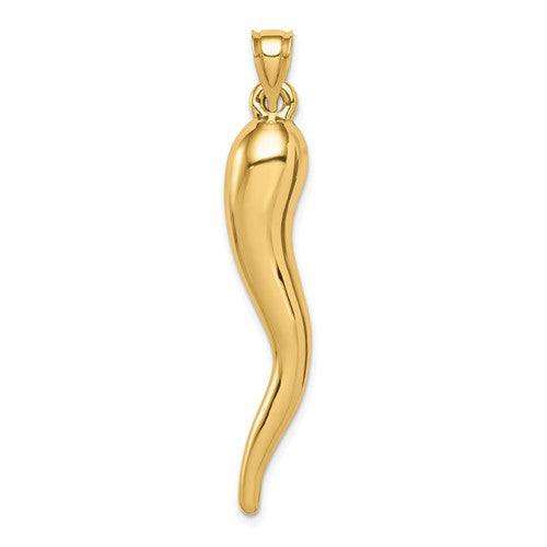 14k-hollow-3d-italian-horn-pendant-SolomonJeweler-Wichita-KS-CustomJewelry