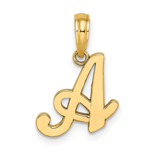 14ky-script-letter-a-initial-pendant-SolomonJeweler-Wichita-KS-CustomJewelry