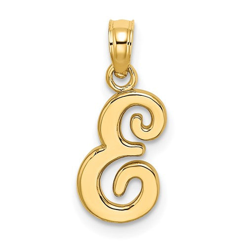 14ky-script-letter-e-initial-pendant-SolomonJeweler-Wichita-KS-CustomJewelry