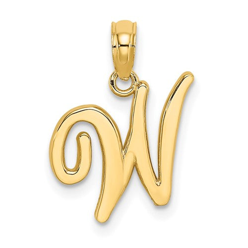 14ky-script-letter-w-initial-pendant-SolomonJeweler-Wichita-KS-CustomJewelry