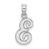 14kw-white-gold-script-letter-e-initial-pendant-SolomonJeweler-Wichita-KS-CustomJewelry