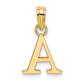 14ky-polished-block-letter-a-initial-pendant-SolomonJeweler-Wichita-KS-CustomJewelry
