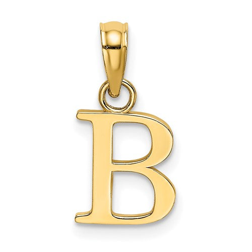 14ky-polished-block-letter-b-initial-pendant-SolomonJeweler-Wichita-KS-CustomJewelry