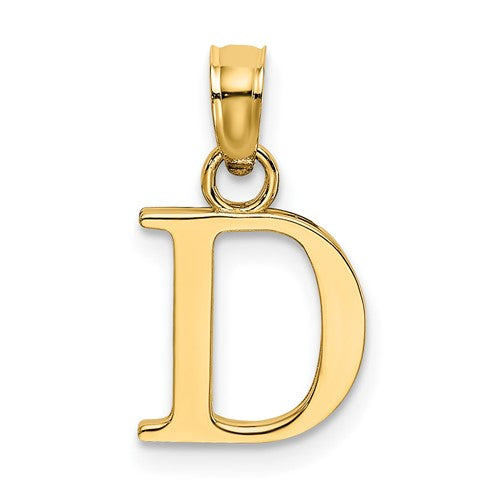 14ky-polished-block-letter-d-initial-pendant-SolomonJeweler-Wichita-KS-CustomJewelry