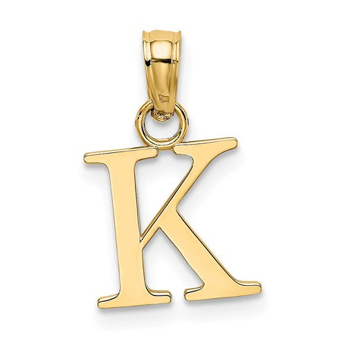 14k-polished-block-letter-k-initial-pendant-SolomonJeweler-Wichita-KS-CustomJewelry