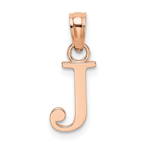 14k-rose-gold-polished-block-letter-j-initial-pendant-SolomonJeweler-Wichita-KS-CustomJewelry