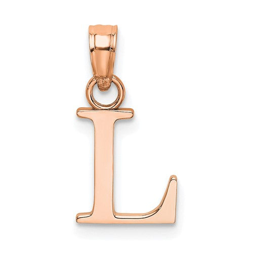 14k-rose-gold-polished-block-letter-l-initial-pendant-SolomonJeweler-Wichita-KS-CustomJewelry