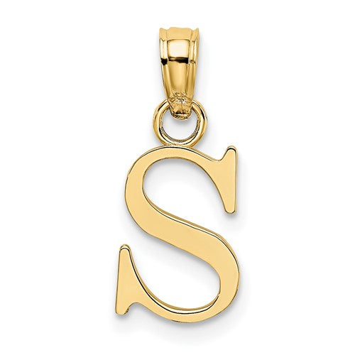 14k-polished-block-letter-s-initial-pendant-SolomonJeweler-Wichita-KS-CustomJewelry