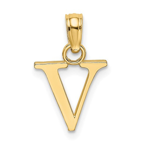 14k-polished-block-letter-v-initial-pendant-SolomonJeweler-Wichita-KS-CustomJewelry