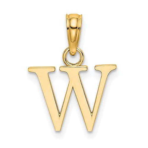 14k-polished-block-letter-w-initial-pendant-SolomonJeweler-Wichita-KS-CustomJewelry