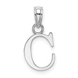 14kw-polished-block-letter-c-initial-pendant-SolomonJeweler-Wichita-KS-CustomJewelry