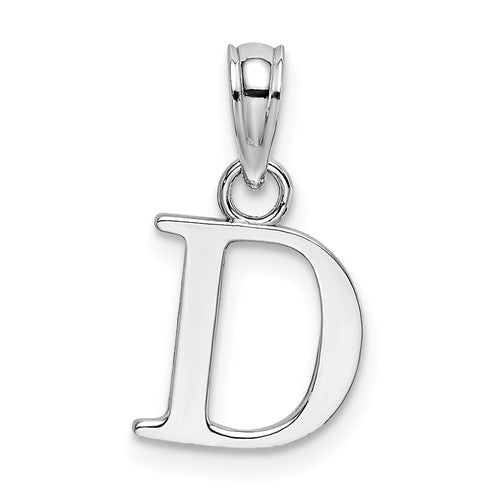14kw-polished-block-letter-d-initial-pendant-SolomonJeweler-Wichita-KS-CustomJewelry